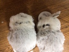Kurt Adler Christmas Ornament Faux Fur White And Fray Owl Ornaments Set Of 2 New