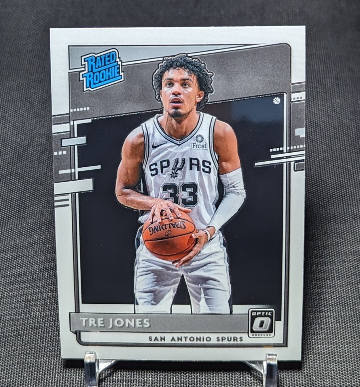Tre Jones Rated Rookie RC 2020-21 Optic Basketball Card #188 San Antonio Spurs