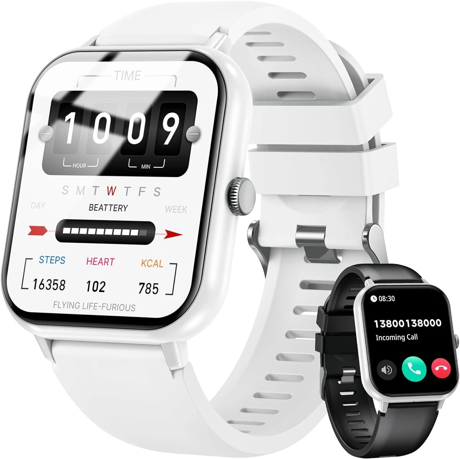 Smart Watch Men Women with Phone Function Wristwatch Sports Watch for Android IOS