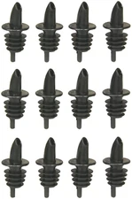 Free Flow Pourers, 2.5 X 1.25 Inch, 12 Count, Black