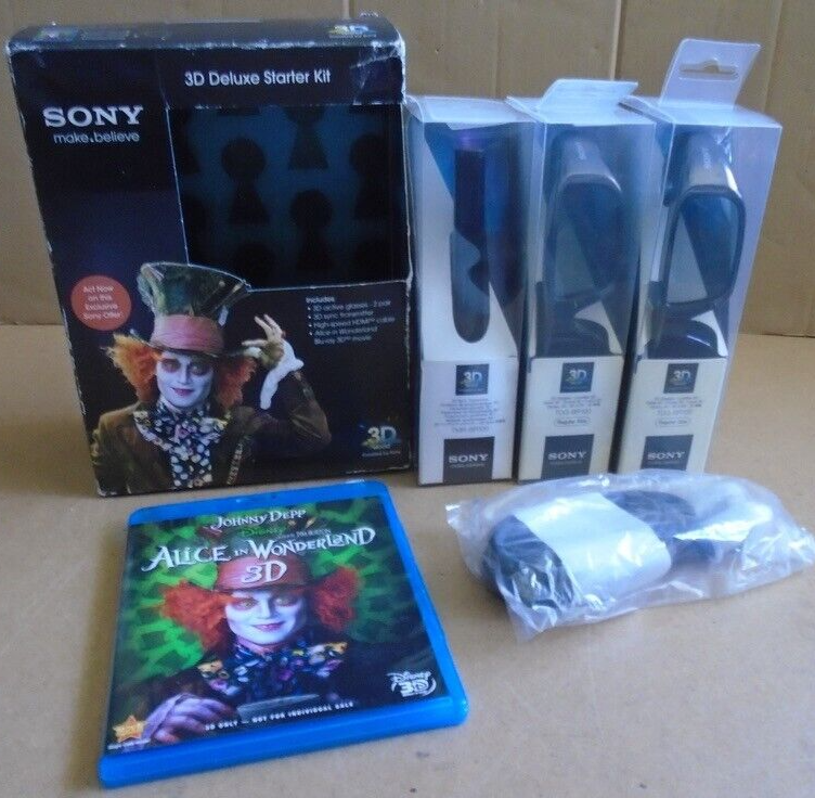 SONY Wonderland Alice Movie Deluxe Starter Kit Blu-ray 3D Glasses
