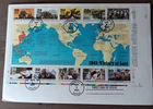 WW2 1945 VICTORY IWO JIMA GERMANY & JAPAN SURRENDER HOLO 10 STAMP SHEET 1995 FDC