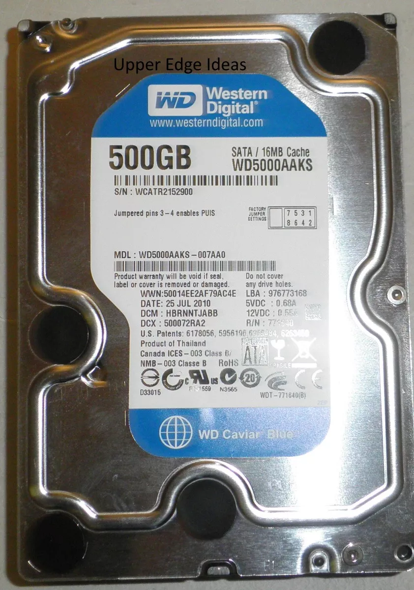 Western digital wd5000aaks 500gb hard best sale drive