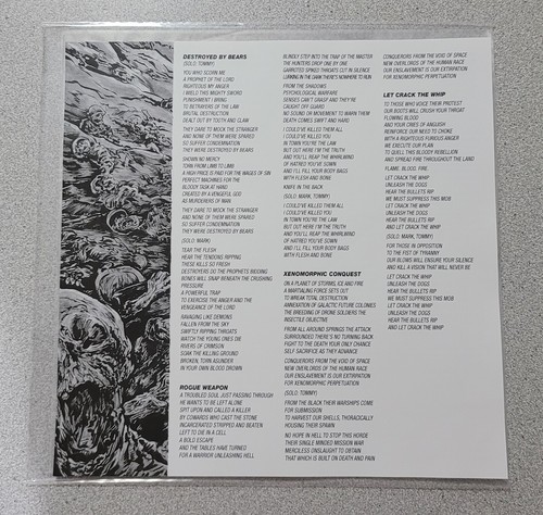BEAR MACE-CHARRED FIELD OF SLAUGHTER-LP-VINYL-COLOR-CLEAR-SPLATTER-death-metal - Imagen 4 de 6