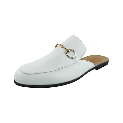 Men’s white driving mules Saks Saks Fifth Avenue Woven-Leather Driving Mules White Size 6B  main image 3