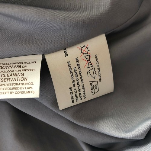 Impression Bridal women's Gray Silver Spaghetti strap bubble Dress sz 6 Gown AOK - Picture 8 of 9