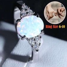 Natural Ethiopian Opal Stone 925 Sterling Silver Handmade Ring Wedding for Gift