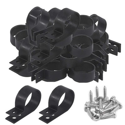 60Pcs Black Nylon Cable Clamps Cable Clips Wire Clips Assortment Kit Nylon Pl...