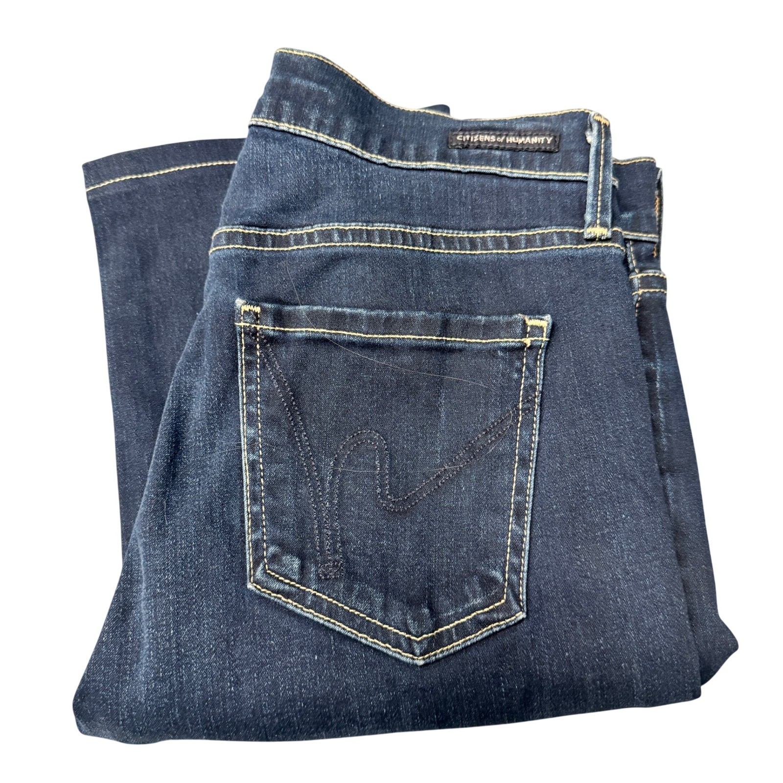 Citizens of Humanity Jeans Womens 29 Elson Medium Rise Straight Leg Dark Wash