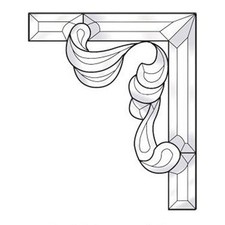 9-1/22"x11" Exquisite Clear Glass Bevel Cluster EC962R