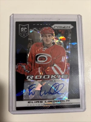 13-14 Panini Prizm Elias Lindholm Rookie Auto - Image 1 of 2