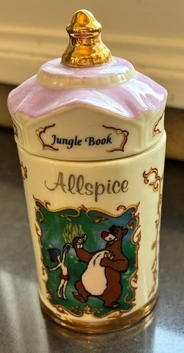 Walt Disney Spice Jar Collection Jungle Book Allspice Jar 1995 Lenox Porcelain
