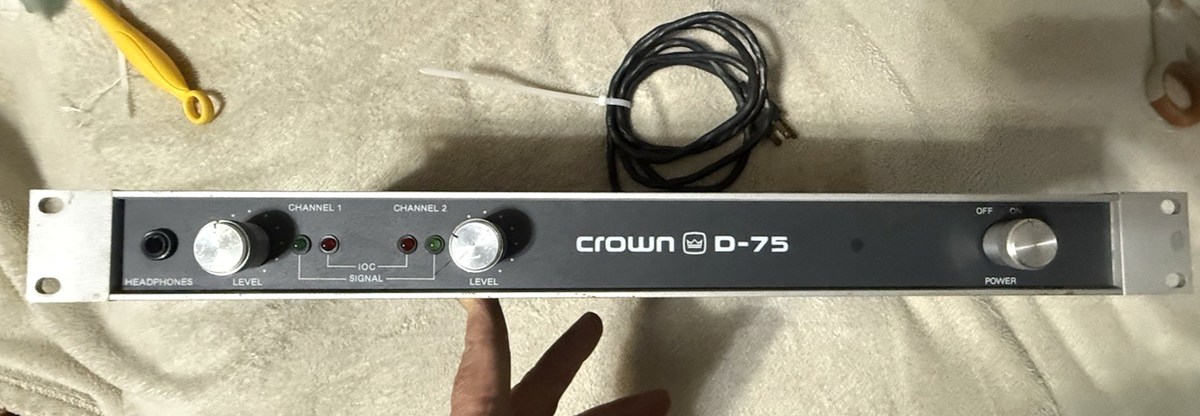 crown d75 ステレオパワーアンプ　中古 Crown D-75 2 Channel Power Amplifier for sale online | eBay