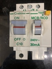 Crabtree Polestar Mcb/rcd C10 30ma