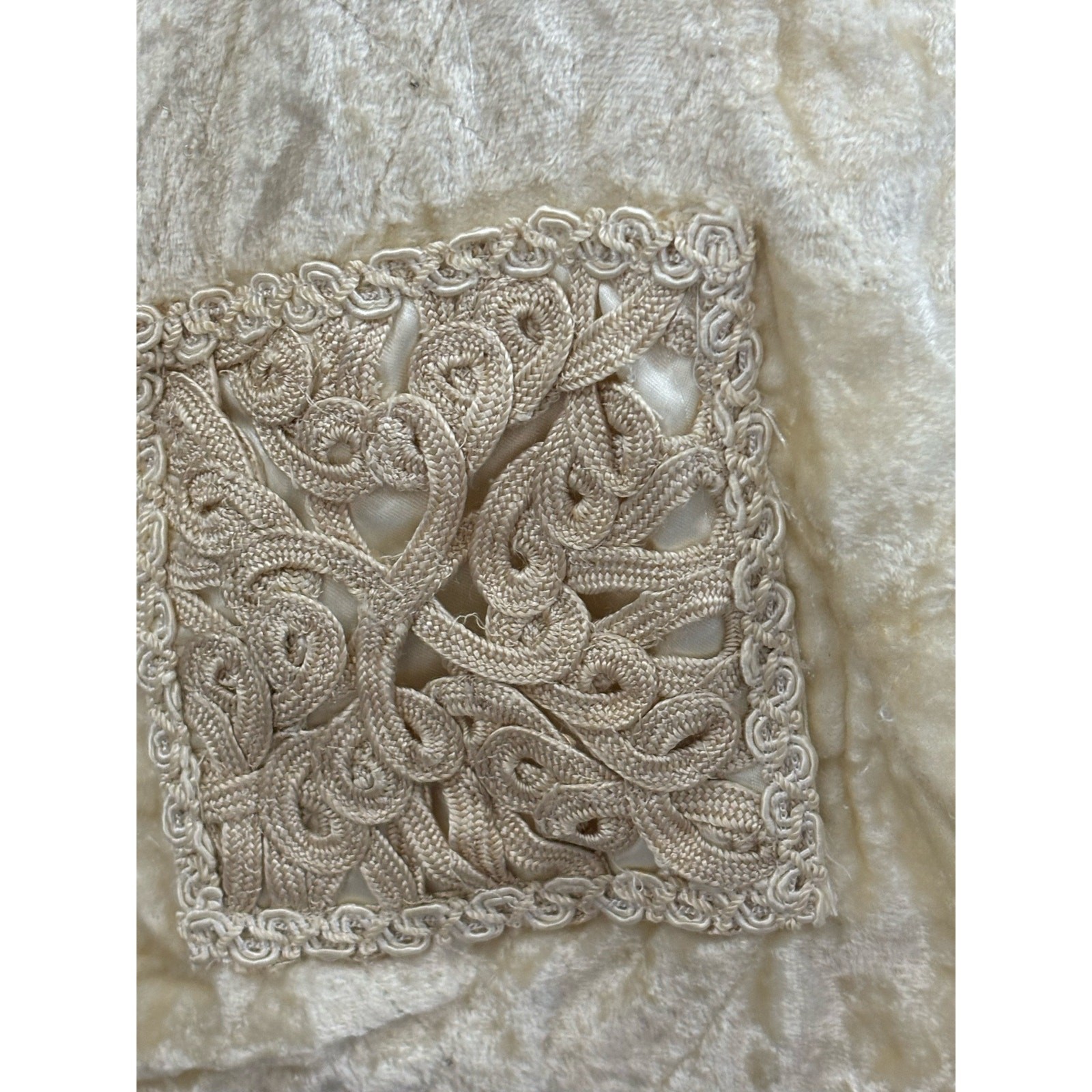 Cream multi media patchwork Jacket,  medium, past… - image 8