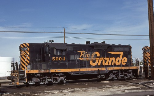 MH Slide originale DRGW Rio Grande GP9 #5904 - Salt Lake City UT 1978