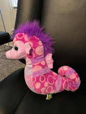Wild Republic Sea Horse Pink Plush Stuffed Animal 13"
