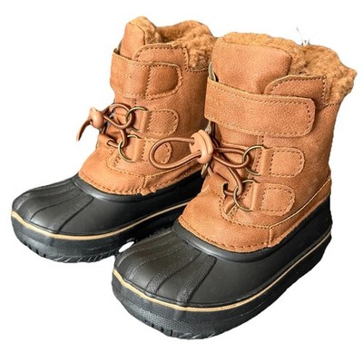 LONDON FOG Oxford Toddler Cold Weather Snow Boot Brown Size 5 NWOB