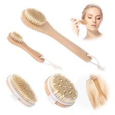 4 Pcs Dry Brushing Body Brush for Lymphatic Drainage Pore Cleaning Brush Set