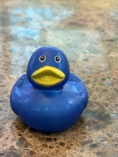 Navy Blue Rubber Duck Duck of the Month Toy – Bath Time or Jeep Duck Gift