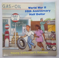 1995 WORLD WAR II YOUNG COLLECTOR 50TH ANNIVERSARY COMMEMORATIVE HALF DOLLAR 50C