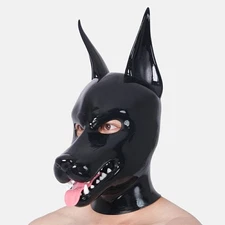 FURRJOI Silicone BDSM Role Play Puppy Hood Head Mask Headgear Halloween Cosplay
