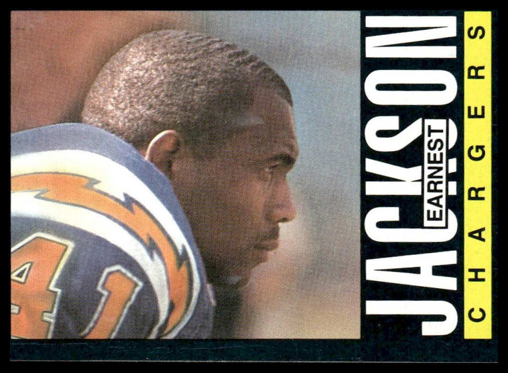 Earnest Jackson RC 1985 Topps #375 San Diego Chargers