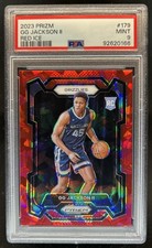 2023-24 Panini Prizm GG Jackson II RC Prizm Red Ice Rookie #179 Grizzlies PSA 9