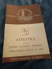1948 London Olympics Athletics Programme 4th August *Good Condition*
