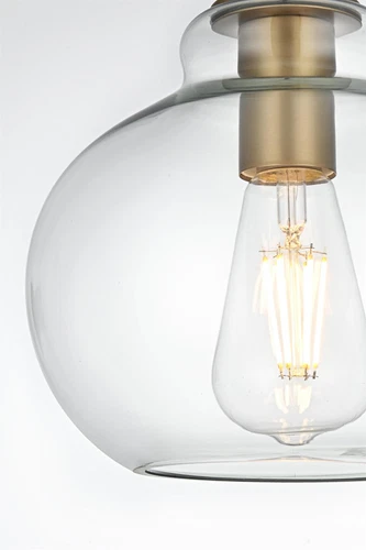 Living District Destry 8" Pendant Clear Shade In Satin Gold - Picture 5 of 10