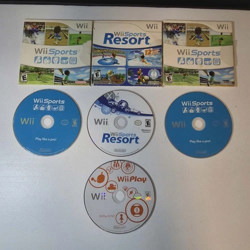 NINTENDO Wii SPORTS SPORTS RESORT AND PLAY BUNDLE 4 GAMES
