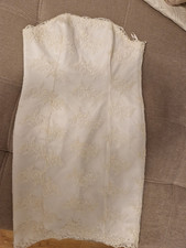 Weißes trägerloses Brautkleid Column/Futter...