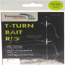 Thundermist Lure Company Bass Walleye Trout  Pike T-Turn Bait Medium, Clear
