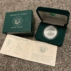 1997 American Silver Eagle Dollar In Green Mint Box With CoA