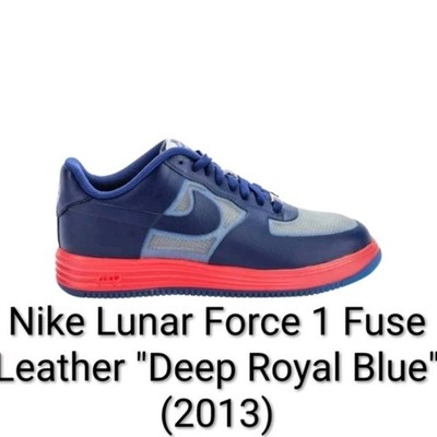 Nike Lunar Force 1 Fuse Leather ''Deep Royal Blue'' (2013) Mens 13 NEW W/OG BOX