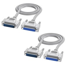 DB25 25 Pin Serial Port Cable Male/Female RS232 1.5m 2Pcs