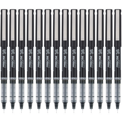 Pilot Precise V5 Rollerball Pens Extra Fine Point 0.5 Mm Black Pens Black Pack