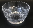 Cristal d'Arques France 24% Lead Crystal Serving Bowl - Flower Pattern 8" Across