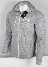 Under Armour Men's Rival Terry LC Full Zip Hoodie Sweatshirt Gray 1370409 112 SM