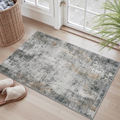 2 x 3 Small Area Rug Indoor Entryway Rug Machine Washable Non Slip Low Pile C...