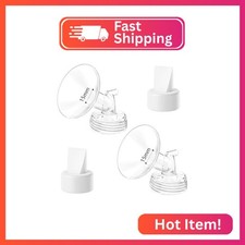 4pack Breast Pump Parts, 2pcs 15mm Flange and 2pcs Duckbill Valves for Spectra/M