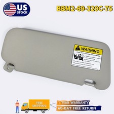 Bbm2-69-320c-75 For 2010-2013 Mazda 3 Left Driver Side Sun Visor Gray W Mirror