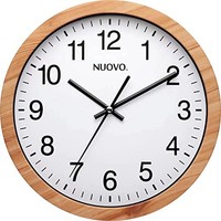 NUOVO 10 Wood Grain Round Wall Clock Silent and Not  Assorted colors 