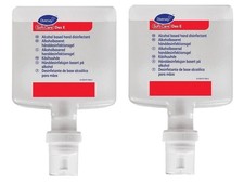 2x Diversey Alcohol Hand Sanitiser Handwash Soap Refill Disinfectant DES E 1.3L