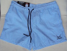 SANSIBAR Herren Badeshorts mit praktischer Schlüsseltasche blau weiss Gr. M
