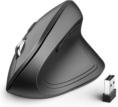Ergonomic Mouse, WM101 Vertical Wireless Mouse, 2.4GHz Optical Vertical Mouse...