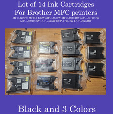Lot of 14 Ink Cartridges LC17/77/79 for Brother MFC-J280W MFC-J425W MFC-J430W