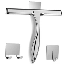 All-Purpose Stainless Steel Shower Squeegee for Shower Glass Door with 2 