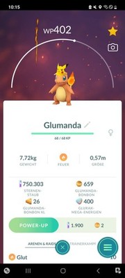 Glumanda mit PIKA Kappe Pokemon GO