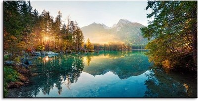 Autumn Lake Large Stretched Canvas Wall Art For Living Room Bedroom Home Decorat
